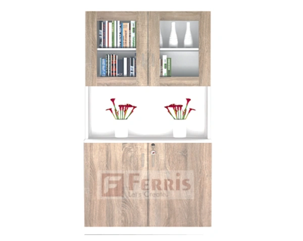 Ferris FULL HEIGHT CABINET PC2-01 - Oak,White,, 750x450x1875 MM.