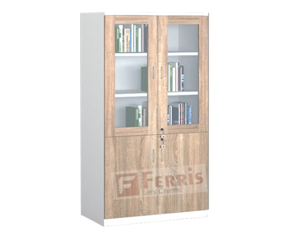 Ferris FULL HEIGHT CABINET PC2-02 - Oak,White,, 750x450x1875 MM.