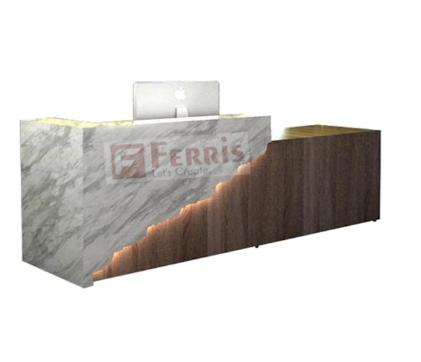 Ferris RECEPTION TABLE FHRD-D-908 - Teak,Grey,, 3600x675x1050 MM.
