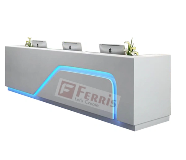 Ferris RECEPTION TABLE FHRD-D-918 - Teak,Grey,, 2400x600x1050 MM.