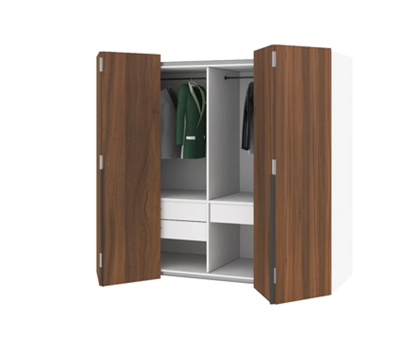 Ferris FULL HEIGHT WARDROBE FHW-01 - Teak,Gery, 2200x670x2100 MM.