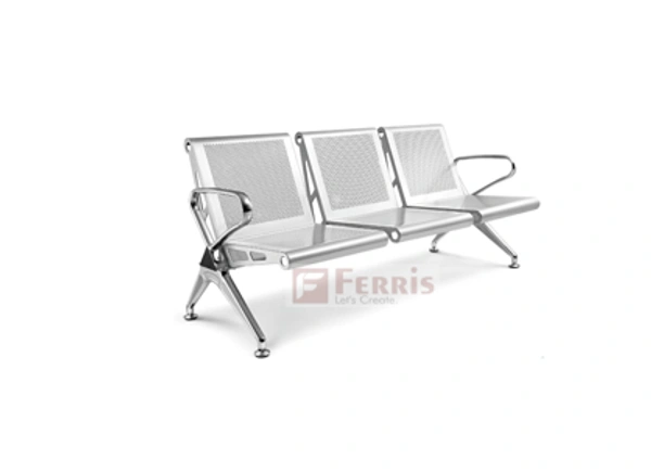 Ferris PUBLIC WAITING AREA CHAIR - 03 Seater, Chrome