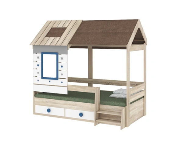 Ferris KIDS BED KB-01 - Oak,White, 1940x950x1800 MM.