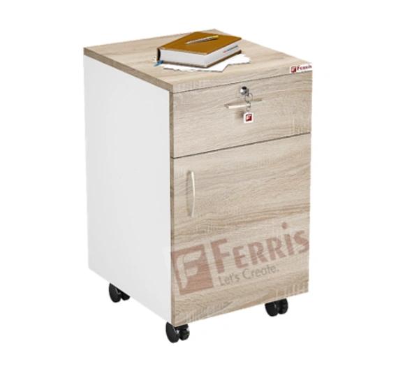 Ferris MOBILE PEDESTAL  PP1-01-0.4 - Oak,White,, 400x450x650 MM.