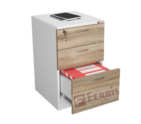 Ferris FIX PEDESTAL  PP2-02-0.4 - Teak,Grey,, 400x450x650 MM.