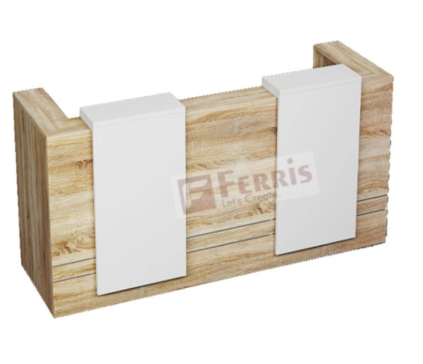 Ferris RECEPTION TABLE PR3-02 - Oak,White,, 2400x650x1050 MM.