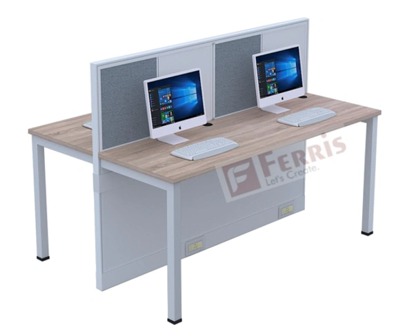 Ferris 04 SEATER WORK STATION PW2-09 - Teak,Black,, 1800x1245x1200 MM., 4 Person