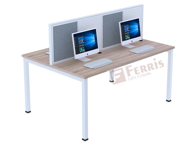 Ferris 04 SEATER WORK STATION PW2-11 - Teak,Black,, 2700x1200x1200 MM., 4 Person