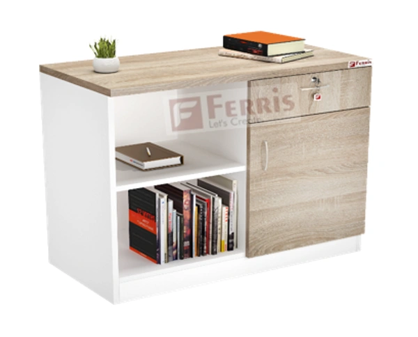 Ferris MOVABLE SIDE RETURN PS1-01-S.C - Oak,White,, 900x450x750 MM.