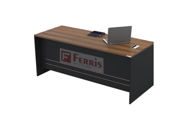 Ferris OFFICE TABLE PT2-04 - Teak,Black,, 1500x750x750 MM.