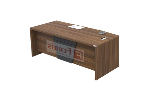 Ferris OFFICE TABLE PT3-02 - Teak,Grey,, 1800x900x750 MM.