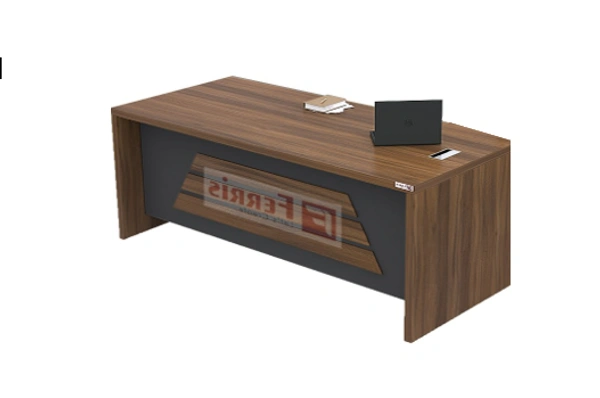 Ferris OFFICE TABLE PT3-03 - Teak,Grey,, 1500x750x750 MM.