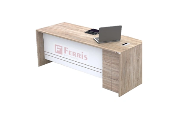 Ferris OFFICE TABLE PT2-03 - Oak,White,, 1800x900x750 MM.