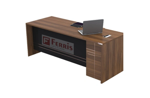 Ferris OFFICE TABLE PT2-03 - Teak,Black,, 1800x900x750 MM.