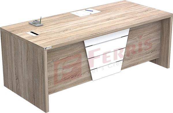 Ferris OFFICE TABLE PT3-02 - Oak,White,, 1800x900x750 MM.