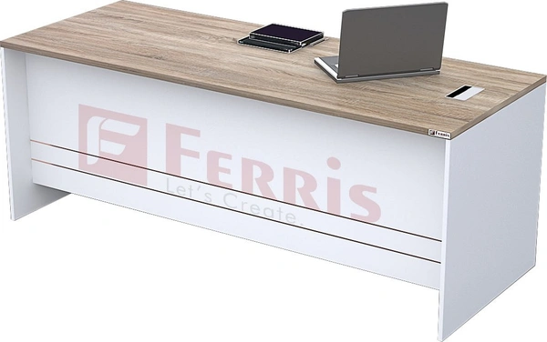Ferris OFFICE TABLE PT2-04 - Oak,White,, 1350x600x750 MM.
