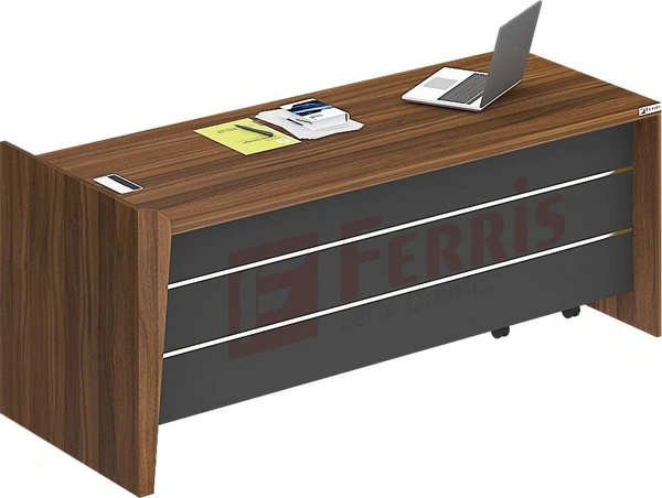 Ferris OFFICE TABLE PT2-01 - Teak,Black,, 1517x750x830 MM.