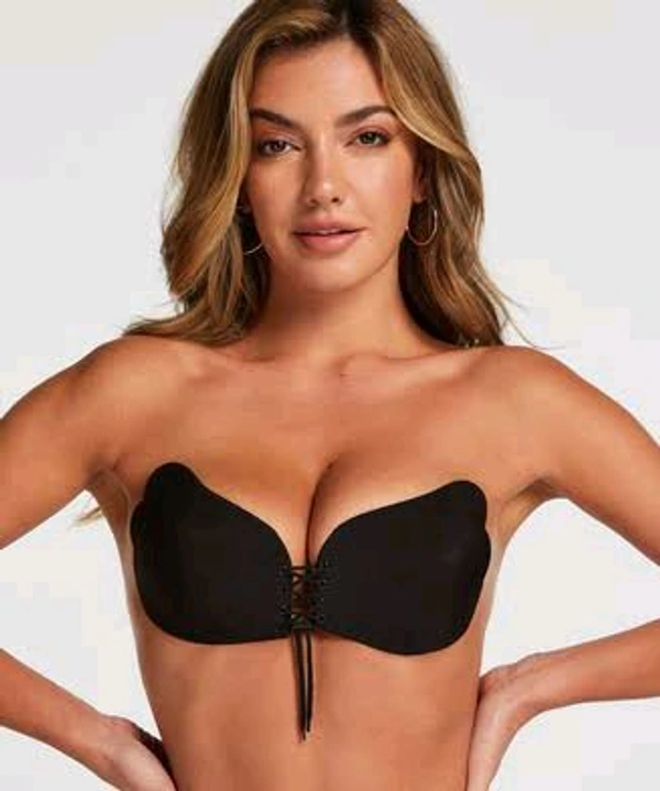 Butterfly Stickon Bra - Black, D Cup