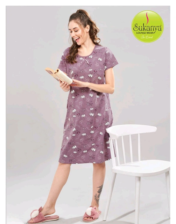 SUKANYA® SHORT NIGHTY(ROSE COL.) - XXL