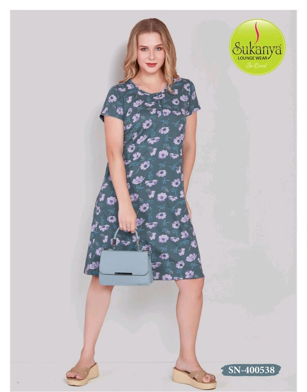 SUKANYA® SHORT NIGHTY(GREY COL.) - L Size