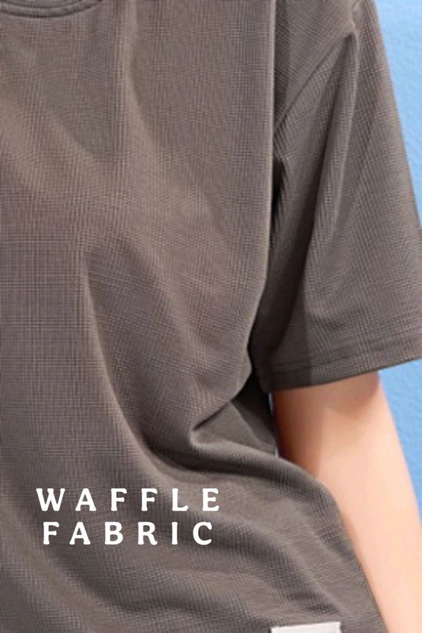 WAFFLE CO-ORD SET'S (C.GREY) - M Size