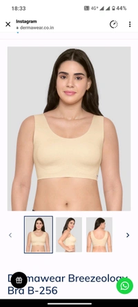 DERMAWEAR® Seamless Bra  #B-256 - White, 3XL Size