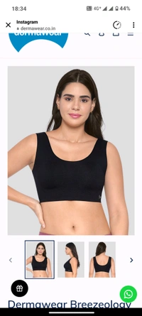 DERMAWEAR® Seamless Bra  #B-256 - WINE, 3XL Size