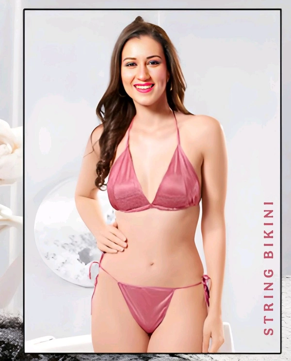 6 PC'S NIGHTY SET (ROSE COL.) - ROSE, FREE SIZE