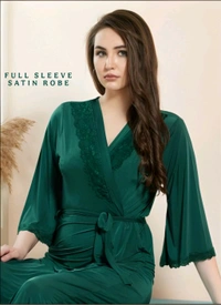 6 PC'S MODAL NIGHTY SET (OLIVE COL.) - OLIVE, FREE SIZE