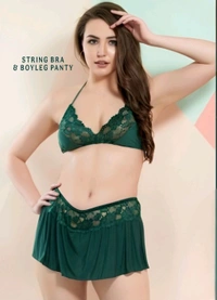6 PC'S MODAL NIGHTY SET (OLIVE COL.) - OLIVE, FREE SIZE