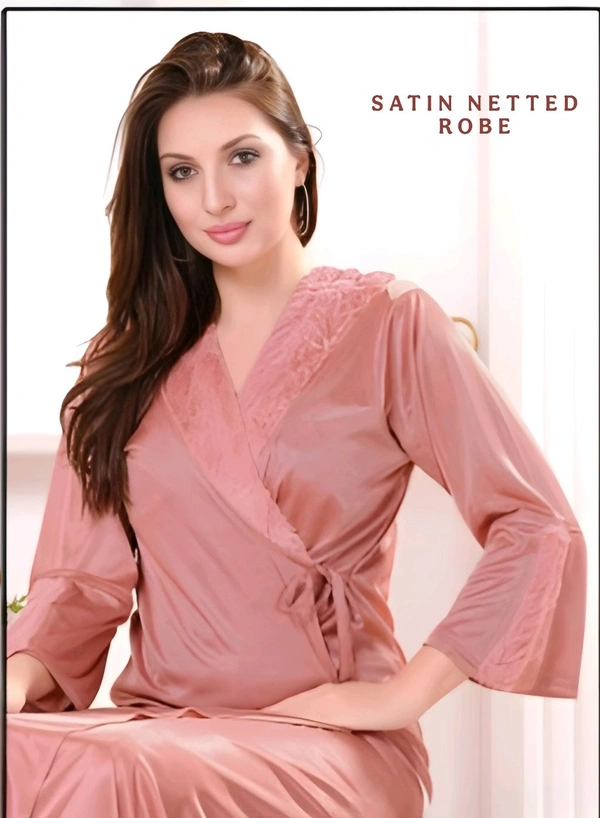 6 PC'S NIGHTY SET (D.PINK COL.) - DIRTY PINK, FREE SIZE