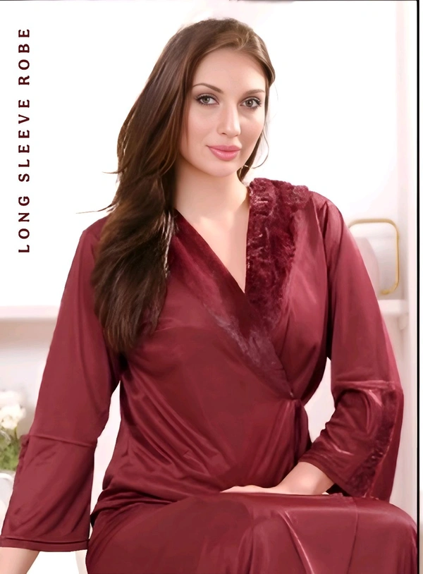 6 PC'S NIGHTY SET (C.RED COL.) - CHERRY RED, FREE SIZE