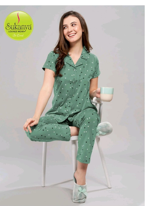 FRONT OPEN HOSIERY NIGHTDRESS  - XL Size, TEAL GREEN