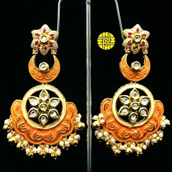 designer long earrings hje 368