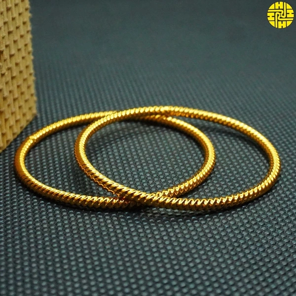 HJ High Gold Plating Designer Bangles Hmb 001a - Gold Plating, 2.4