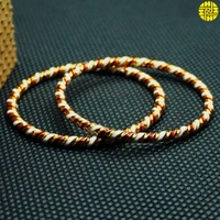 HJ High Gold Plating Designer Bangles Hmb 003a - Multi ( Green-multi ), Golden Plating, 2.4 Flexible