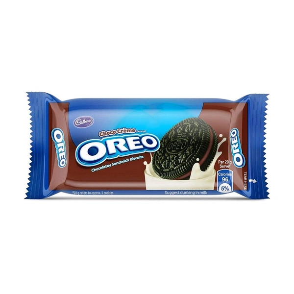 Cadbury Oreo Choco Creme Sandwich Biscuits, Net Wt. 46.3gm