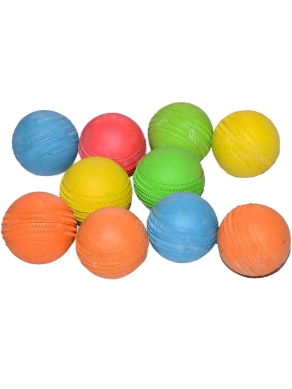 Rubber Cricket Ball (Standard Size) Pack Of 10 