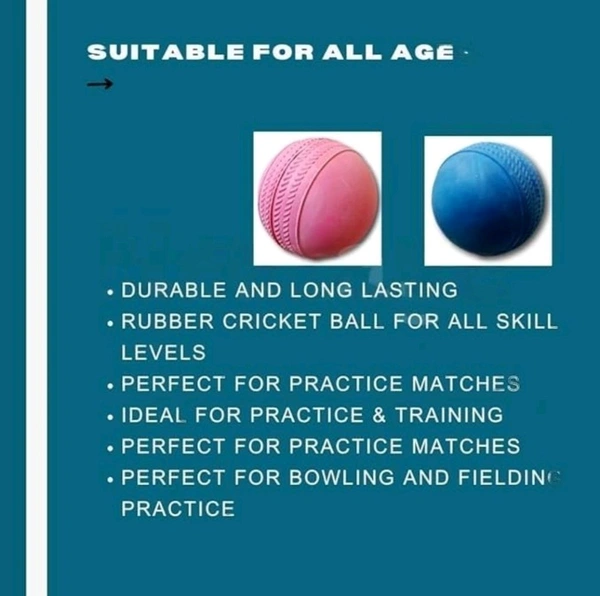 Rubber Cricket Ball (Standard Size) Pack Of 10 