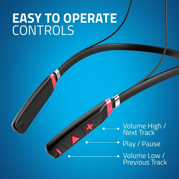 Artis BE-910 Wireless Neckband - Black & Red, small