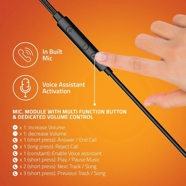 Artis E600M Earphone With Mic - Black, small