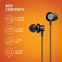 Artis E600M Earphone With Mic - Black, small