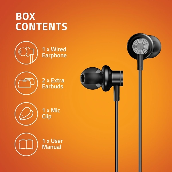 Artis E600M Earphone With Mic - Black, small
