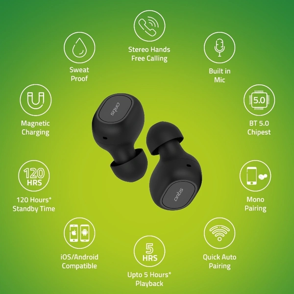 BE810M TWS Earbuds - Black, Small