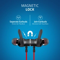 BE930M Sports Bluetooth Wireless Neckband Earphone - Black & Red, Small