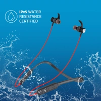 BE930M Sports Bluetooth Wireless Neckband Earphone - Black & Red, Small