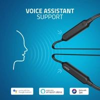 BE990M Sports Bluetooth Wireless Neckband Earphone With Active Noise Cancellation - Black, Small
