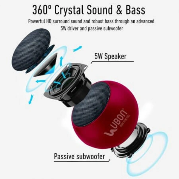 SP-6810 5W Bluetooth Speaker - BLUE, GOLDEN, BLACK,RED , small