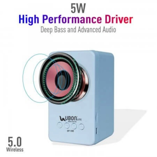 SP-180 Wireless Portable Speaker - Blue, Medium