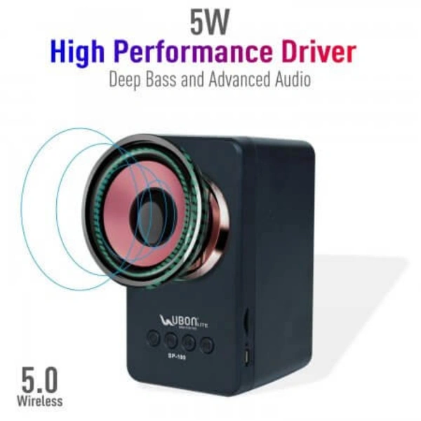 SP-180 Wireless Portable Speaker - Black, Medium